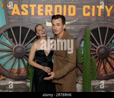 New York, United Stated. 13th June, 2023. Aimee Mullins and Rupert Friend arrives on the red carpet for the New York premiere of 'Asteroid City' at Alice Tully Hall at Lincoln Center in New York City on Tuesday, June 13, 2023. Photo by Gabriele Holtermann/UPI Credit: UPI/Alamy Live News Stock Photo