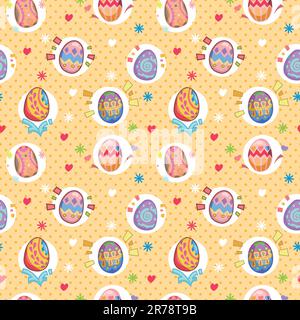 seamless Easter egg pattern Stock Vector