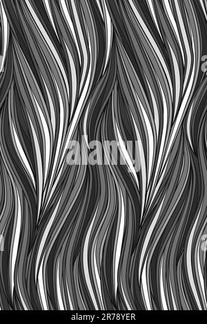 vector seamless monochrome lines, clipping masks Stock Vector