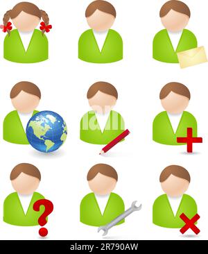 Set of icons-avatars in the form of people without the person for the Internet Stock Vector