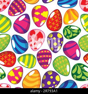 seamless Easter egg pattern Stock Vector