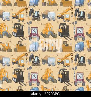 seamless truck pattern Stock Vector