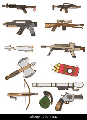 cartoon weapon icon Stock Vector