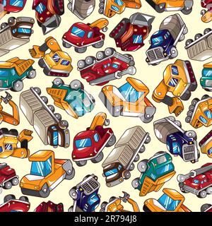 seamless truck pattern Stock Vector