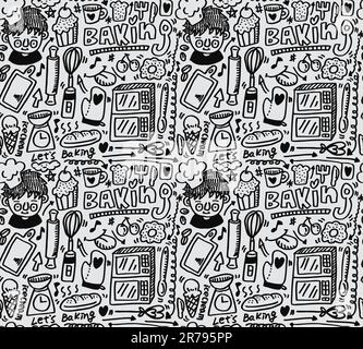 seamless baking pattern Stock Vector