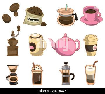 cartoon coffee icon Stock Vector