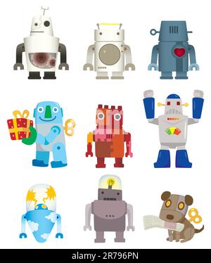 cartoon robot icon Stock Vector