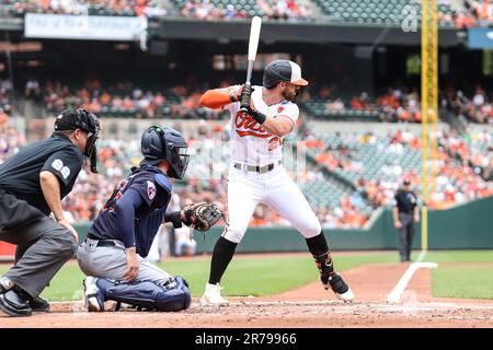 Baltimore Orioles right fielder Ryan McKenna (26) stands near the