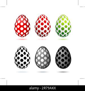 Funny eggs in peas for your design Stock Vector