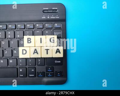 A closeup of a laptop keyboard featuring the words 'Big Data' Stock Photo
