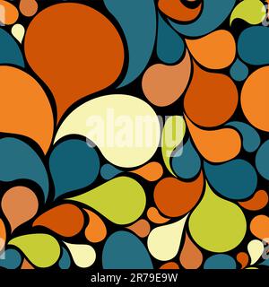 Colorful abstract seamless pattern made from various spatters Stock Vector