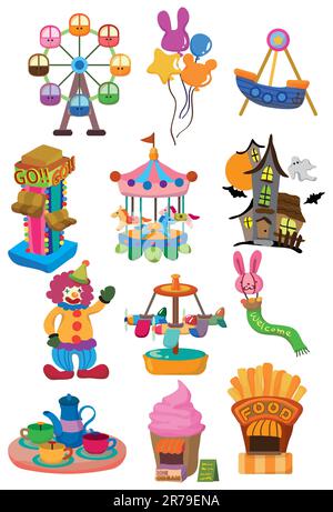 cartoon Playground icon Stock Vector