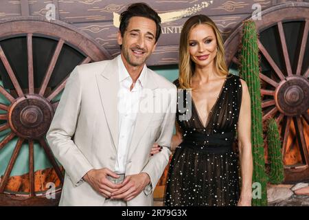 New York City, United States. 13th June, 2023. MANHATTAN, NEW YORK CITY, NEW YORK, USA - JUNE 13: Adrien Brody and Georgina Chapman arrive at the New York Premiere Of Focus Features' 'Asteroid City' held at Alice Tully Hall on June 13, 2023 in Manhattan, New York City, New York, United States. ( Credit: Image Press Agency/Alamy Live News Stock Photo