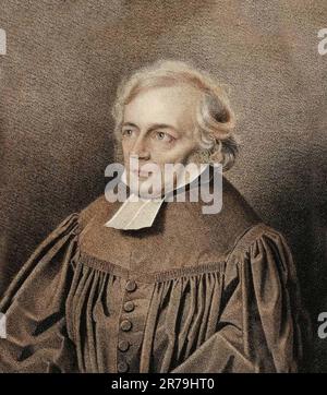 Portrait of Friedrich Daniel Ernst Schleiermacher (1768-1834) - portrait de Friedrich Daniel Ernst Schleiermacher. philosophe et théologien allemand (1768 1834). Stock Photo