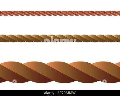 rope vector against white background, abstract art illustration Stock Vector