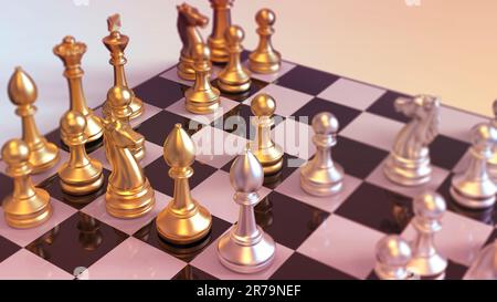 Chess Game Illustration Italian Opening Also Known Quiet Game