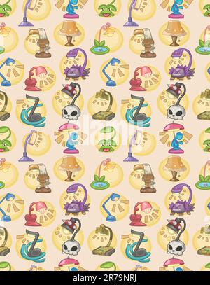 seamless lamp pattern Stock Vector
