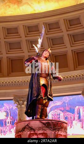 Fall of Atlantis at Caesars Forum Shops automaton show Caesars Palace Las Vegas Nevada USA Stock Photo