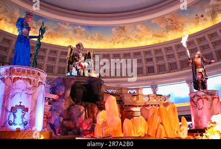 Fall of Atlantis at Caesars Forum Shops automaton show Caesars Palace Las Vegas Nevada USA Stock Photo