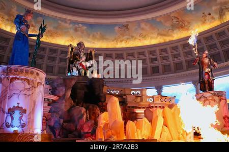 Fall of Atlantis at Caesars Forum Shops automaton show Caesars Palace Las Vegas Nevada USA Stock Photo