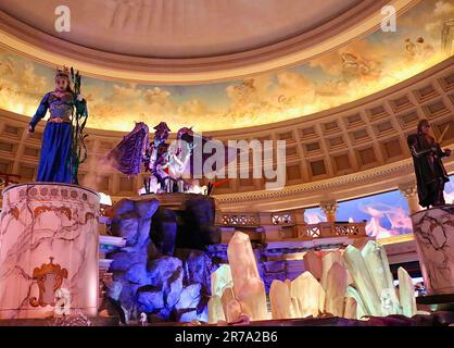 Fall of Atlantis at Caesars Forum Shops automaton show Caesars Palace Las Vegas Nevada USA Stock Photo