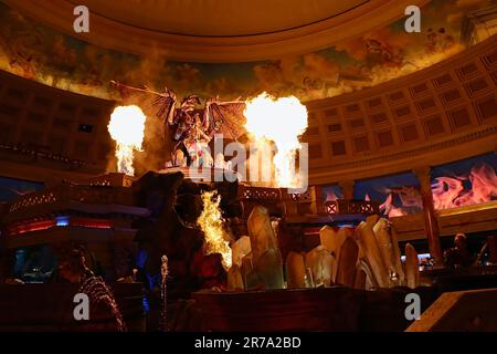 Fall of Atlantis at Caesars Forum Shops automaton show Caesars Palace Las Vegas Nevada USA Stock Photo