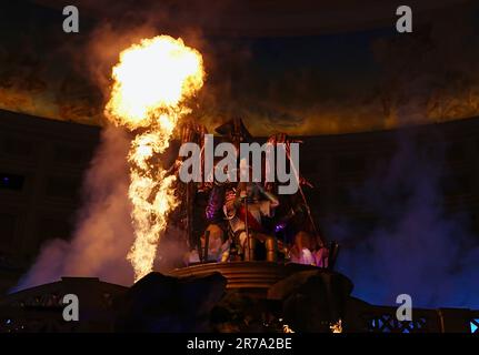 Fall of Atlantis at Caesars Forum Shops automaton show Caesars Palace Las Vegas Nevada USA Stock Photo