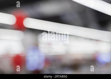 Background from a real photograph of the interior of a large shopping and entertainment center Stock Photo