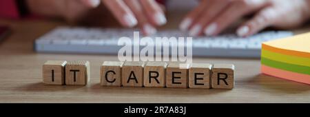 IT programmer career and trainee training concept on computer Stock Photo