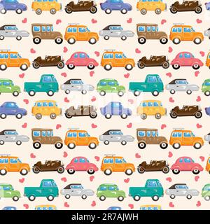 seamless car pattern Stock Vector