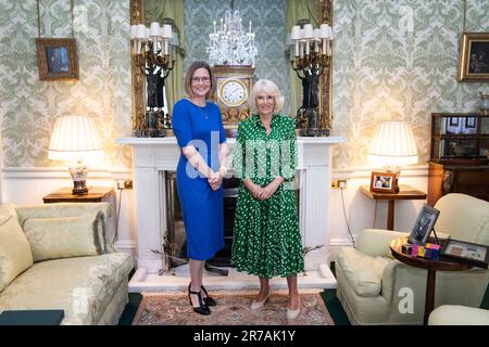 Queen Camilla receives Colonel Ruth Weir, Head of Corps, Royal ...