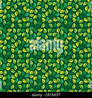 seamless leaf pattern with leaves randomly arranged Stock Vector