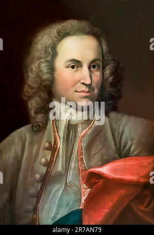 Johann Sebastian Bach, as a young man,1685 - 1750, German composer, digital edited according to a painting Stock Photo