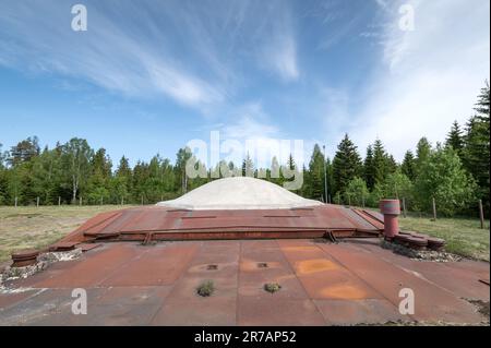 An old Soviet nuclear missile silo Stock Photo