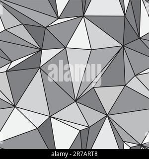 Seamless texture - gray various polyhedra vector eps8 Stock Vector