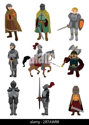 cartoon knight icon Stock Vector
