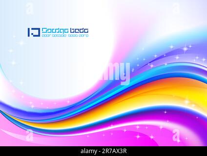 Wavy abstract background. Greeting Card. White release. Stock Vector