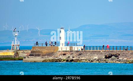 Ayr, Scotland, UK 14th June, 2023. UK Weather:  Hot Ayr beach saw tourists and locals  enjoy the sands.  Credit Gerard Ferry/Alamy Live News Stock Photo