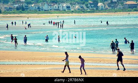 Ayr, Scotland, UK 14th June, 2023. UK Weather:  Hot Ayr beach saw tourists and locals  enjoy the sands.  Credit Gerard Ferry/Alamy Live News Stock Photo