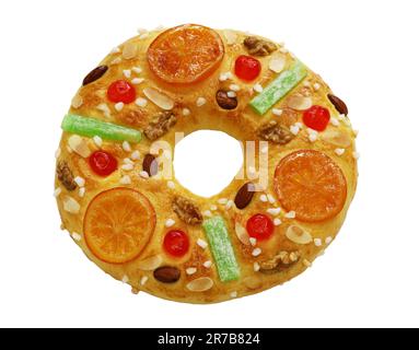 Roscón de reyes, Spanish King’s cake Stock Photo