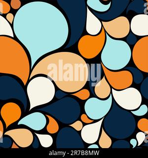 Colorful abstract seamless pattern made from various spatters Stock Vector