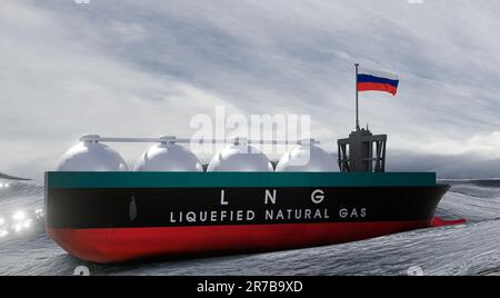 Image of oil factory and flag of russia Stock Photo - Alamy