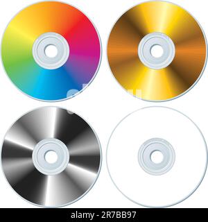 A blank DVD or CD disc with rainbow over a white background Stock Vector  Image & Art - Alamy