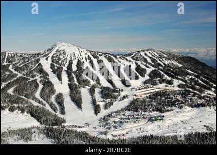 Aerial image of Mount Washington, BC, Canada Stock Photo