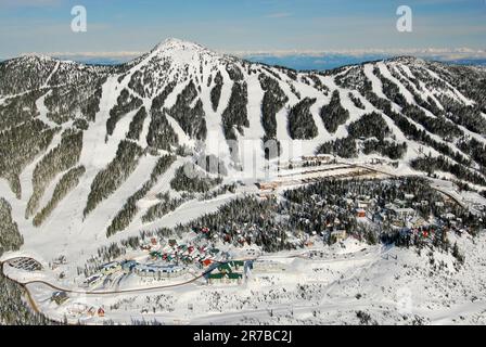 Aerial image of Mount Washington, BC, Canada Stock Photo