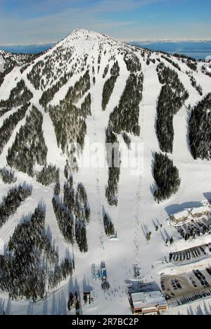 Aerial image of Mount Washington, BC, Canada Stock Photo