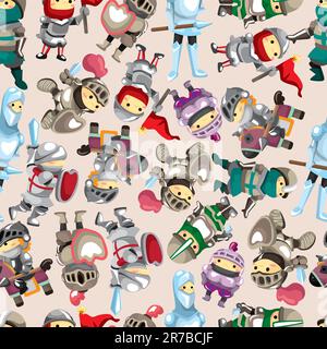 seamless Knight pattern Stock Vector