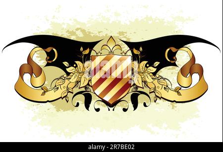 ornamental shield,  this illustration may be useful as designer work Stock Vector