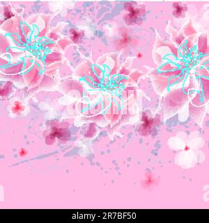 Romantic Flower Background Floral vector banners Stock Vector