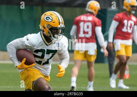 Green Bay Packers cornerback William Hooper (27) lines up for the play  during a preseason NFL football game against the Cincinnati Bengals on  Friday, Aug. 11, 2023, in Cincinnati. (AP Photo/Emilee Chinn